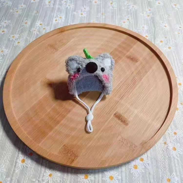 Wholesale plush cute small hat photography props handmade crocheted pet wool hat Winter Mini